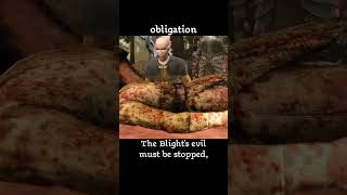 obligation — Dragon age : Origins dialogue scene