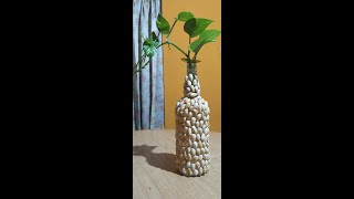 Easy Bottle Art For Beginners With Pistha Shell Malayalam Abhi N Me