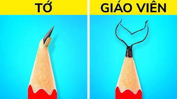 MẸO HỌC ĐƯỜNG THÔNG MINH VÀ Ý TƯỞNG ĐỒ DÙNG HỌC TẬP DIY || Cách Lén Đem Kẹo Vào Lớp Từ 123 GO Like!