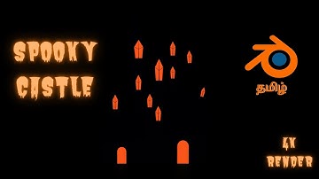Spooky Castle Animation in Blender | 4K Video | Blender Tamil