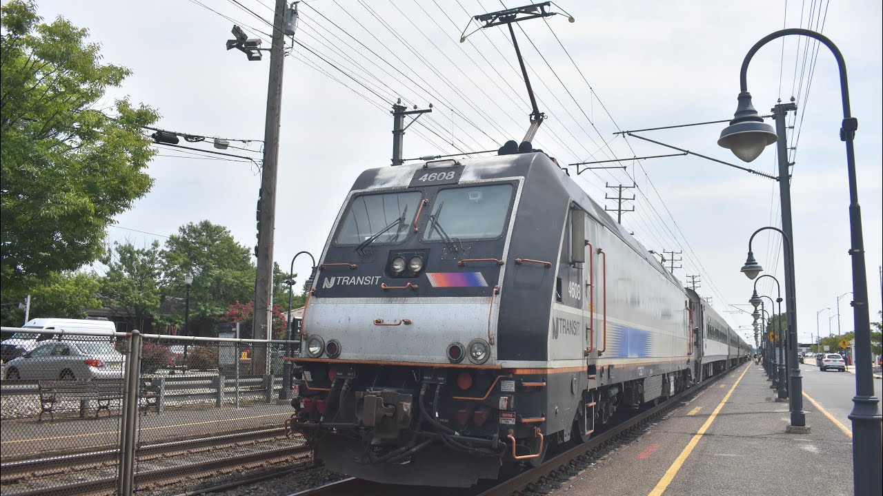 NJ Transit ALP-46 #4608 NJCL Train 3235 Little Silver NJ - YouTube