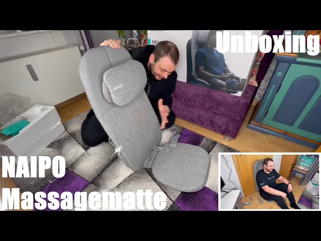 NAIPO Massagematte Professional OCUZEN Shiatsu Matte f. Nacken Rücken  Taille Massageauflage Unboxing 