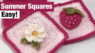 How to Make a Strawberry and Flower Granny Square