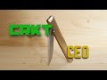 CRKT CEO Pocket Knife W/Custom Brass Scales! Gentleman's Knife(Knathan's Knives)