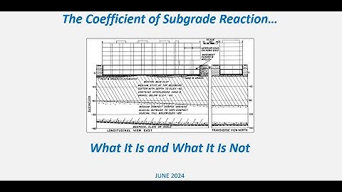The Coefficient of Subgrade Reaction...What It Is and What It Is Not