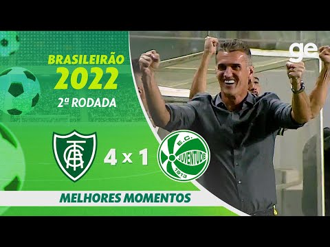 AMÉRICA-MG 4 X 1 JUVENTUDE | MELHORES MOMENTOS | 2ª RODADA DO BRASILEIRÃO 2022 | ge.globo