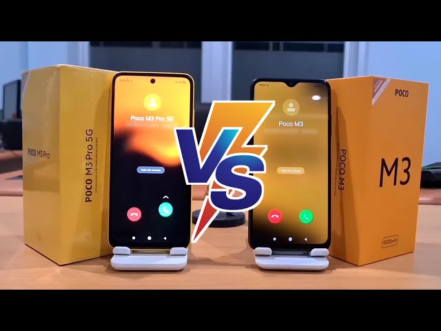 incoming call Xiaomi Poco M3 (BLACK) VS Poco M3 Pro 5G (YELLOW)