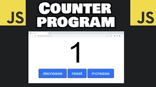 JavaScript COUNTER PROGRAM 🔢