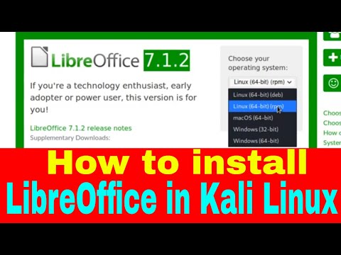 How to install libreoffice in Kali Linux not rpm full Tutorial in Hindi
