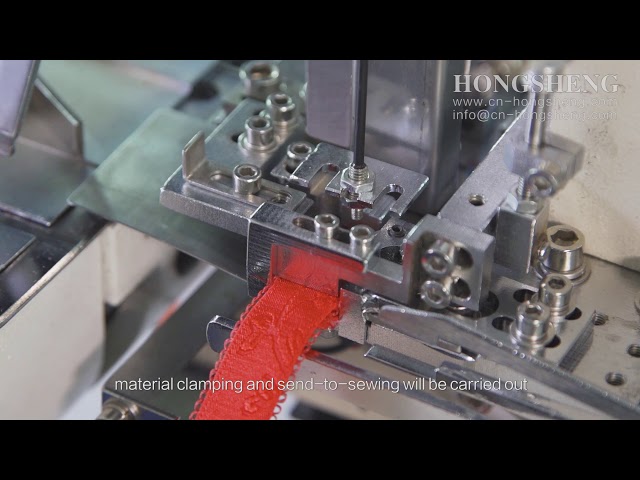 Hot！HS-120K UNDERWEAR BRA MACHINE HOOK & EYE TAPE SEWING MACHINE better  than Hams Japan 