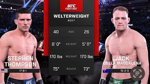 Stephen Thompson vs  Jack Della Maddalena Full Fight | EA UFC 5