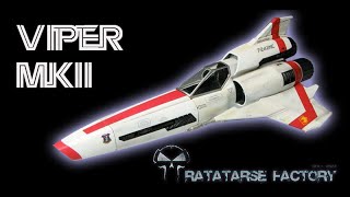 GALACTICA (2003) Viper MkII 1/32 model kit by MOEBIUS MODELS (unboxing fr + aftermarket)