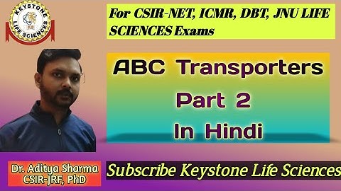 ABC Transporters| ATP Powered Pumps| In Hindi| By Dr. Aditya Sharma CSIR-JRF, PhD for CSIR-NET ICMR
