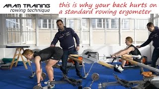 This may be why your back hurts on a standard rowing machine