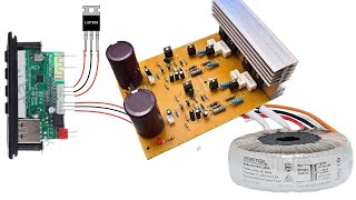 How to Connect Split Supply Amplifier with Bluetooth MP3 Module | 7805 Voltage Regulator Explained