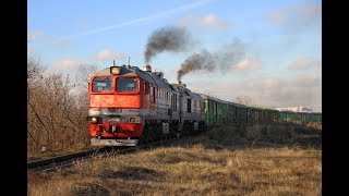 2М62У-0085 с грузовым поездом, перегон Южный Порт - Люблино
