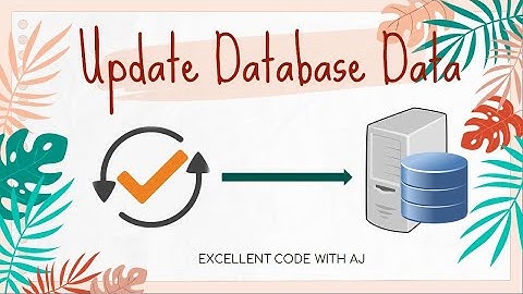 Update The Database Data || PHP || EXCELLENT CODE WITH AJ