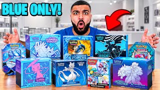 I Opened ONLY BLUE Pokemon Products (CHALLENGE)
