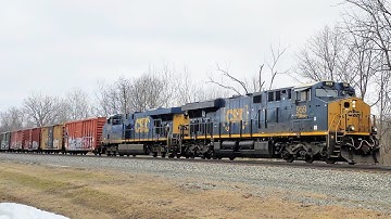 CSX Freight Q364 - ES44AH #959 K5HL Doppler & YN3 ES40DC #5376 - Unionville Ohio February 2021
