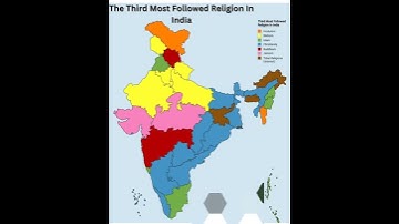 Third most followed religions in India #map#mapping #india #indianstates #3rdmostfollowedreligion