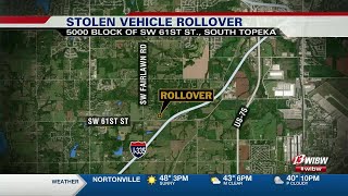 3 sent to hospital, driver arrested after stolen vehicle crashes south of Topeka