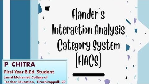 Flanders System of Interaction Analysis (FIACS)