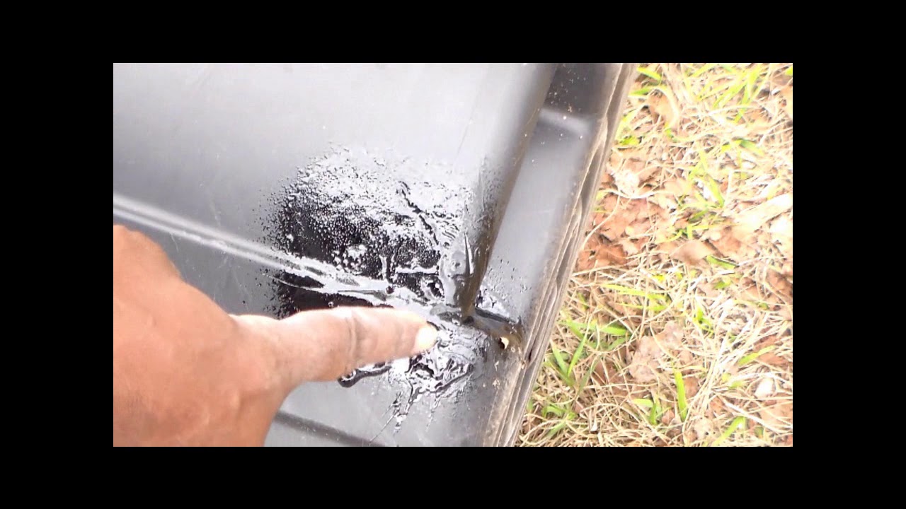 Flex Seal Test on Rain Barrel YouTube