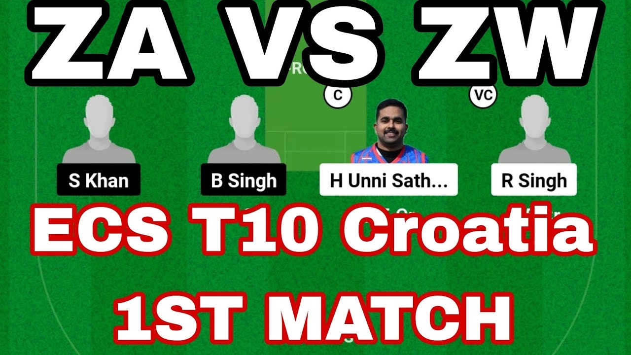 ZA vs ZW DREAM11 || ZA vs ZW DREAM11 Prediction || ZA VS ZW ECS T10 ...