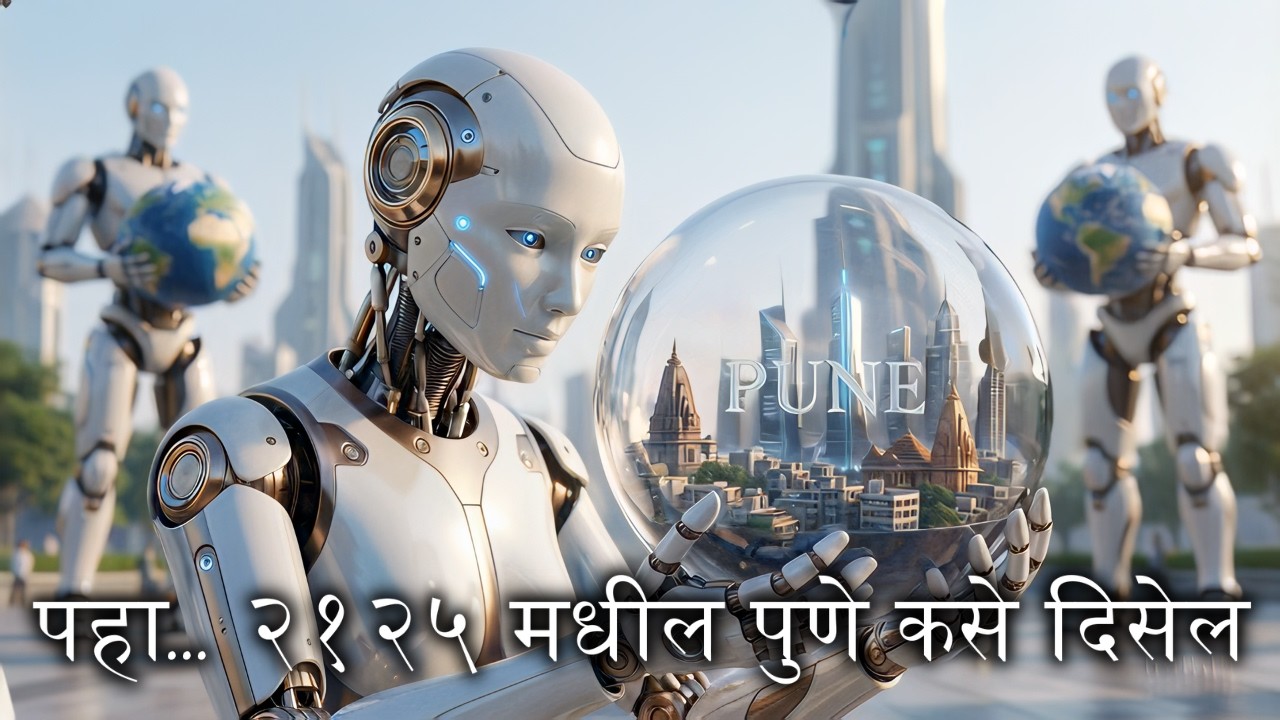 पहा भविष्यातील पुणे कसं दिसेल ।  २१२५ मधील पुणे - Futuristic City PUNE