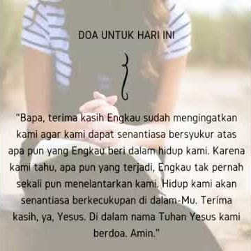 Story Wa Doa harian | Story pendek Doa orang Kristen
