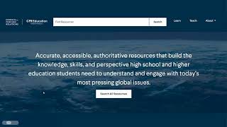 CFR 5/14 Higher Education Webinar: CFR Education Resources