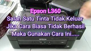 Epson L360 salah satu tinta tidak keluar