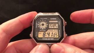 How to set the time and day/date on your Casio AE1200 or AE2100