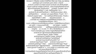android edittext add square border how to make it square
