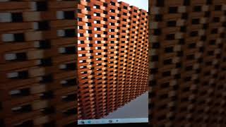Brick Wall Design In Revit #revit #3dmodeling #brick #rendering #architecture #curtains
