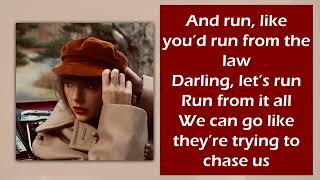 RUN - Taylor Swift ft Ed Sheeran (Taylor’s Version) (From The Vault) (lyrics)