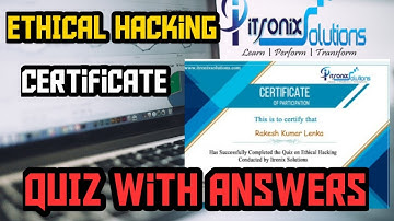 ITronix Solution Free Certificate || Ethical Hacking || Quiz with All Answers in 1 minute||
