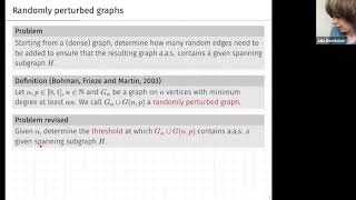 Clique factors in randomly perturbed graphs (and related questions) - Julia Böttcher (LSE)