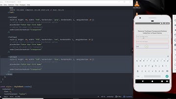 Setting Border Color of TextInput Component In React Native