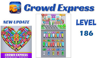 Crowd Express Level 186 Walkthrough 🚦 | Step-by-Step Solution | Go Answer