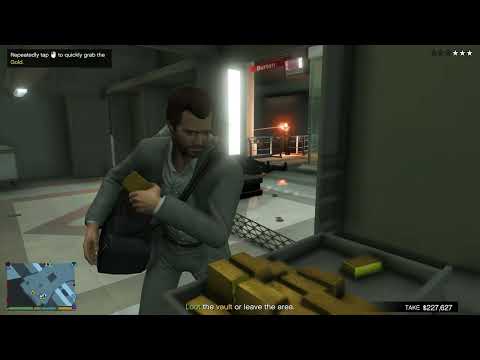 GTA 5 - Michael, Franklin & Trevor Subway Vault Heist + Ten Star Escape