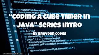 Ep0 - Cubing Timer in Java Coding - Intro