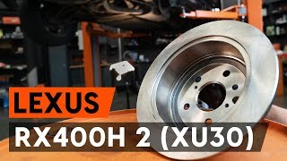 Reemplazar Juego de frenos de disco LEXUS RX: manual de taller