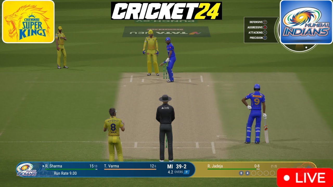 IPL 25 | CSKvsMI | live streaming | cricket 24 | Match no 3 | #ipl # ...