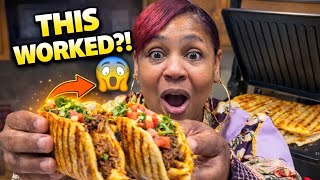 I Made Tacos In A Panini Press! Did This Work?😳🌮