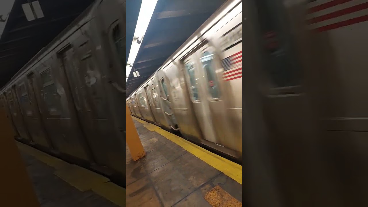 R179 (A) Express Train to Lefferts Boulevard/Ozone Park leaving Nostrand Avenue Station (5/20/23)