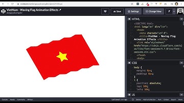 #2 - The Flag of  VietNam  - Waving Flag Animation Effects - HTML/CSS Tutorial for Beginners