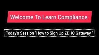 ZDHC Gateway Signup