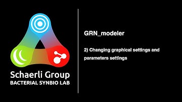 GRN_modeler: 2) Changing graphical and parameter settings