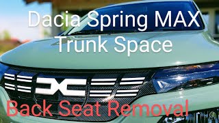 Dacia Spring Trunk Space / Remove Back Seat